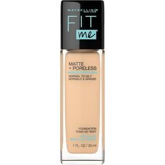 Ideal for normal to oily skin, our exclusive matte foundation formula features micro-powders to control shine and blur pores. Pore minimizing foundation. Dermatologist tested. Allergy tested. Non-comedogenic. Size: 1 ct.  Color: Brown. Makeup Fit Me, Foundation Aesthetic, Best Foundation For Oily Skin, Maybelline Foundation, Fit Me Foundation, Dream Vanity, Genshin Oc, Fit Me Matte And Poreless, Dream Makeup