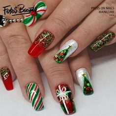 Click here to view more Fofosbeauty Press On Nails at lower price! Limited Edition Christmas Design Nails Decoration are here, with glossy extra-long stiletto shaped nails! Spare yourself a schlep to the salon with DIY false nails that also save you time and money. Wickedly chic one-of-a-kind manicures will make you look spellbindingly beautiful in a snap. Created exclusively for Fofosbeauty by top professional nail artists and social influencers, you wont find these styles anywhere else. Fofosb Festive Nail Art, Body Chains, Nail Forms, Stick On Nails, Christmas Nail Designs, Christmas Nail, Christmas Nail Art