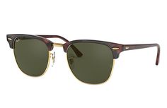 Ray-Ban CLUBMASTER CLASSIC RB3016 Black - Acetate - Green Lenses - 0RB3016W036549 | Ray-Ban® Australia Ray Ban Clubmaster Women, Ray Ban Sunglasses Women Wayfarer, Ray Ban Sunglasses Women, Ray Ban Round Metal, Ray Ban Frames, Ray Ban Women, Clubmaster Sunglasses, Summer Photoshoot, Green Lenses