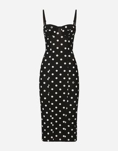 Dolce & Gabbana Marquisette sheath dress with polka-dot print and corset details Structured Corset, Bustier Dress, Polka Dress, Polka Dot Print, Dolce & Gabbana, Polka Dot Dress, Dot Print