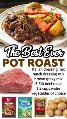 an advertisement for the best pot roast recipe