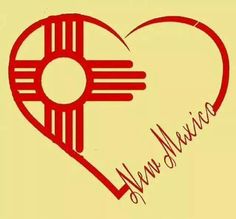 an image of a heart with the flag of new mexico