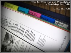 an image of a book cover with the title tips for creating and organizing a teaching folder