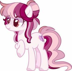 a pinkie pony with long hair and big eyes