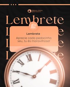 an image of a clock with the words lemprete written in spanish on it