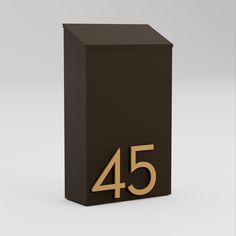 a black box with the number 45 on it