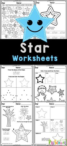 star worksheets for preschool and homeschool