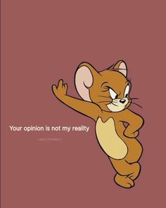 an orange cat with the caption'your opinion is not my reality '