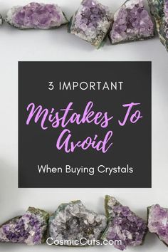 Want to purchase some new crystals to add to your collection or start a new one? Make sure you avoid these mistakes when buying crystals! #buyingcrystals #crystalbuyingmistakes https://cosmiccuts.com/blogs/healing-stones-blog/mistakes-to-avoid-when-buying-crystals How To Display Crystals And Stones, Crystals Healing Properties, Crystals Healing