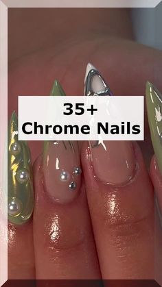 Discover 20+ Chrome Nails You Will Love! Elevate your style with stunning crome nails and intricate chrome nails designs. From white chrome nails to blue chrome nails, these looks are perfect for any season. Embrace chrome summer nails and achieve a sleek chrome manicure that stands out. These summer chrome nails will keep you looking chic and trendy all year long. Blue Chrome, Nagellack Trends