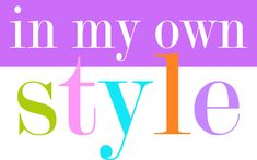 the words in my own style are multicolored