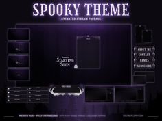 the spooky theme for an animated stream package