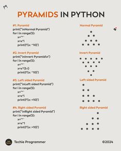 an image of a programming program with the words pyramids in pyron on it