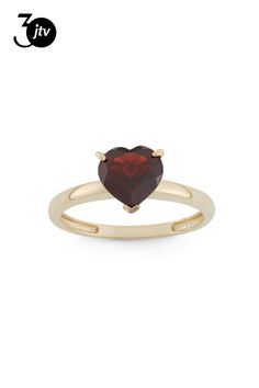 2.20ctw Heart Garnet 10K Yellow Gold Ring Yellow Gold Ring, Gold Ring, Garnet, Yellow Gold, Ring, Yellow, Gold