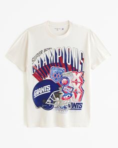 Gender Inclusive New York Giants Graphic Tee | Gender Inclusive Gender Inclusive | Abercrombie.com Vintage College Shirts, Giants Shirt, Express Outfits, Sports Tshirt Designs, Graphic Design School, Wrestling Shirts, Retro Football Shirts, College Shirts, Retro Graphic Tees