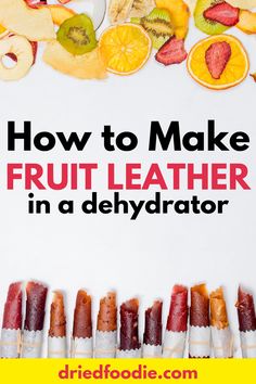 the cover of how to make fruit leather in a dehydraator