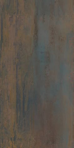 an abstract painting with brown and blue colors on the wall, as if it were grungy