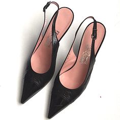 Pink Leather Lined Ferragamo Approximately 2-1/2 Inch Heels With Pointed Toes. Some Scuffing On Soles After A Few Wearings. Uppers In Great Condition, Many Wearings Left In These Classy Shoes. W Logo, Classy Shoes, Salvatore Ferragamo Shoes, Ferragamo Shoes, 2 Inch Heels, Pink Leather, Salvatore Ferragamo, Shoes Women Heels, Shoes Heels