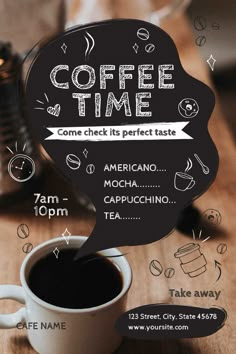 coffee time flyer template - flyers print templates