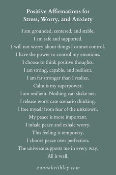 Discover 44 positive affirmations for stress, worry, and anxiety. Allow these affirmations to help you feel calm & strong in all moments.#GratitudeJournalTips #JournalingForGratitude #GratitudeJournalPrompts #WritingTherapy #Journaling2024 #GratefulHeart #JournalingCommunity #SelfCare #Mindfulness Think Positive Thoughts, Gratitude Journal Prompts, Fear Of The Unknown, Writing Therapy, I Am Strong, Worst Case Scenario, Journaling Ideas, Grateful Heart, Gratitude Journal