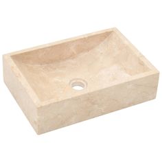 a square stone sink on a white background