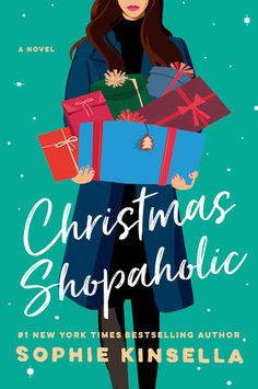 the cover of christmas shopaholic, with a woman holding presents in her hands