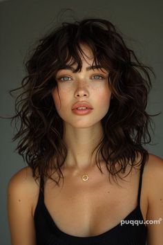 Curtain Bangs Curly Hair: Styling Tips & Ideas - Puqqu Straight Across Bangs Curly Hair