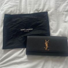 Excellent Condition Authentic Comes With Dust Bag Gold Logo Hardware Ysl Saint Laurent, Saint Laurent Bags, Yves Saint Laurent Bags, Saint Laurent Paris, Gold Logo, Yves Saint Laurent, Saint Laurent, Grain, Dust Bag