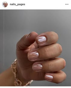 Modern French Tip, Natural Nails Manicure, Modern Nails, Casual Nails, Cat Eye Nails, Neutral Nails