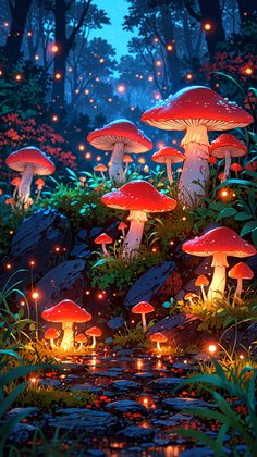 A calming and aesthetic image filled with peaceful tones and smooth textures, inviting the viewer to relax and unwind. Mushrooms Forest, Iphone Wallpaper Winter, Forest Aesthetic, Color Candy, Picture Inspiration, Avatar World, Cool Wallpapers Art, Colorful Candy, Inspirational Pictures