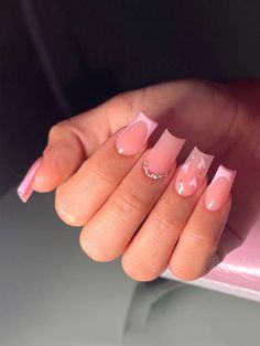 Multicolor  Collar   Animal,Geometric Color Nails,3D Nails Embellished   Beauty Tools Nails Designs With Gems, Short Medium Length Nails, Medium Length Nail Designs, Medium Acrylic Nails, Medium Coffin, Nail Collection, Fake Acc, Smink Inspiration, Girly Acrylic Nails