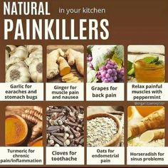 Natural Pain Killers, Healthy Herbs, Healthy Food Facts, Natural Therapy, Healing Food, Natural Health Remedies, Food Facts