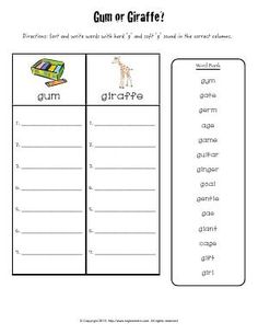 a printable worksheet with words and pictures on it