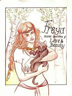 a drawing of a girl holding a cat in her arms with the caption frega