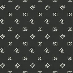 black and white pattern with letters on it