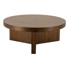 a round wooden table with two legs