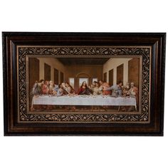 the last supper framed art print on canvas by unknown artist, 16 x 20 inches