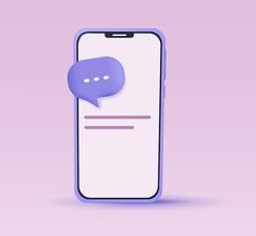 a cell phone with a speech bubble on it