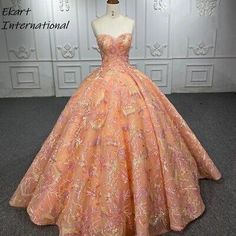 ad eBay - Dresses Organza Ball Gown Appliques Orange Sweetheart - Buy Now, click the link (eBay) Elegant Quinceanera Dresses, Quinceanera Dresses 2023, Dresses Organza, Organza Ball Gown, Orange Wedding, Dresses 2023, Dresses Dresses, Embroidery Lace, Accessories Clothing