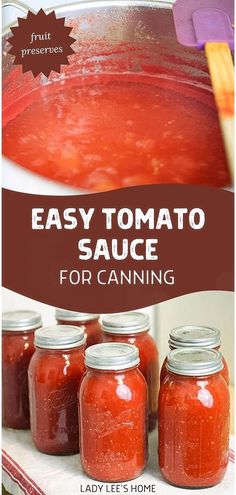 easy tomato sauce recipe for canning