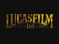 the logo for lucas film ltd, which has been designed to look like it is in gold