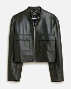 Shop  for the Collection Jodie leather lady jacket for women. Find the best selection of women womens-categories-clothing-coats-and-jackets-collection available in-stores and on line. Lady Jacket, Distressed Leather Jacket, Mail Carrier, J Crew Collection, Jcrew Collection, Black Leather Jacket, Signature Style, Denim Fashion