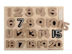 the wooden alphabet and numbers are shown in different shapes, sizes, and font options