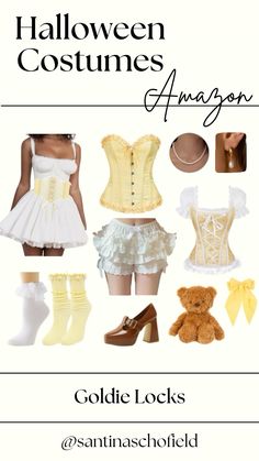 halloween costumes are featured in this ad for goldie looks and santa monicas holidd