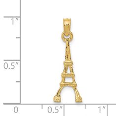 14k Yellow Gold Eiffel Tower Pendant Charm Necklace Travel Transportation Fine Jewelry Gifts For Women For Her Pendant Necklaces IceCarats.com Designer Jewelry Gift USA Eiffel Tower Gold Necklace, Gold Eiffel Tower, Round Wedding Band, Travel Necklace, Fancy Script, Silver Picture Frames, Gold Flats, Rose Jewelry, Gold Price