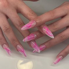 Ready for the Bahamas 😍 I recently got an airbrush and I’m still getting use to it lol. I use to do this effect with pigments!! #nails #nailtech #nailsnailsnails #nailart #naildesign #nailsofinstagram #nailsaddict #nailinspo #trend #pink #airbrushnails #abstractnails #vancouver Pigments Nails, Nail Lines, Pigment Nails, Airbrush Nail Art, Airbrush Nails, Seasonal Nails, Airbrush Art, Best Nails, Air Brush