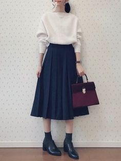 Moda Ulzzang, Hijab Stile, 일본 패션, Casual Work Outfit, Mode Inspo, 가을 패션, Casual Work, Japan Fashion, Modest Dresses