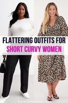 Short And Chubby Fashion Outfits, Short Curvy Women Outfits, Outfits For Short Women Curvy, Petite Plus Size Outfits, Curvy Style Outfits, Short Women Outfits, Curvy Outfit Ideas