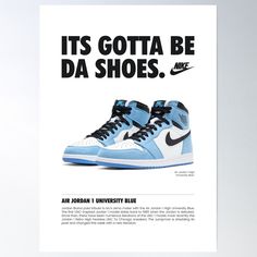 High-quality posters to hang in dorms, bedrooms or offices. Multiple sizes are available. Printed on 185gsm semi gloss poster paper. Additional sizes are available. Get ready to upgrade your style with this vintage-style Nike Air Jordan 1 poster. Perfect for any sneakerhead or sports enthusiast, this poster features the iconic Nike AJ1 UNC in a bold and modern design. Nike Air Jordan 1, Nike Jordan Canvas, Nike Jordan Print, Hypebeast Print, Nike Fan Gifts, Hip Hop, Tracklist, Sneaker Wall Art, A Great Canvas for the Sneaker Lovers Wall, Jordan Posters, Gift For Him, Gift For Her, Man Cave, Gift Idea, Jordan Flight Nike, Nike Poster, Nike Print, Nike Canvas, Nike Wall Art, Air Jordan Poster, Minimalist Design. Ready to download, and ready to print in maximum quality. Sizes: 50X70cm, A3 If Air Jordan 1 Poster, Jordan 1 Poster, Air Jordan Poster, Aj1 Unc, Air Jordan 1 University Blue, Poster Minimalist Design, Sneaker Wall Art, Poster Nike, Nike Wall