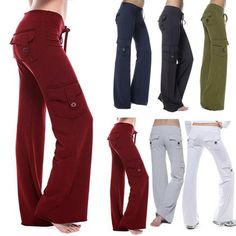 Womens Cargo Pants, Gym Sweatpants, Work Overalls, Womens Cargo, Plus Size Yoga, Leggings Gym, Yoga Pants With Pockets, High Waisted Flares, Pants With Pockets